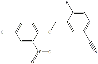 3-(4-chloro-2-nitrophenoxymethyl)-4-fluorobenzonitrile Struktur