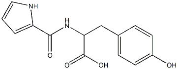 3-(4-hydroxyphenyl)-2-(1H-pyrrol-2-ylformamido)propanoic acid Struktur