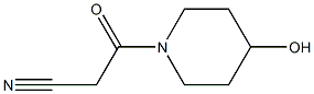 3-(4-hydroxypiperidin-1-yl)-3-oxopropanenitrile Struktur