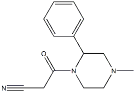 3-(4-methyl-2-phenylpiperazin-1-yl)-3-oxopropanenitrile Struktur