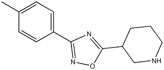 3-(4-methylphenyl)-5-(piperidin-3-yl)-1,2,4-oxadiazole Struktur