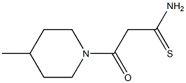 3-(4-methylpiperidin-1-yl)-3-oxopropanethioamide Struktur