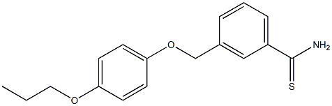 3-(4-propoxyphenoxymethyl)benzene-1-carbothioamide Struktur