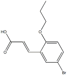 3-(5-bromo-2-propoxyphenyl)prop-2-enoic acid Struktur