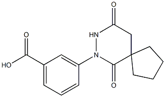 3-(6,9-dioxo-7,8-diazaspiro[4.5]dec-7-yl)benzoic acid Struktur