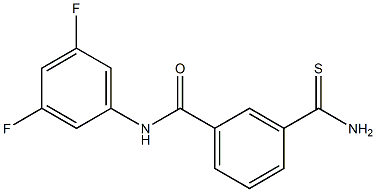 3-(aminocarbonothioyl)-N-(3,5-difluorophenyl)benzamide Struktur