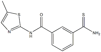 3-(aminocarbonothioyl)-N-(5-methyl-1,3-thiazol-2-yl)benzamide Struktur