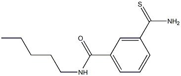 3-(aminocarbonothioyl)-N-pentylbenzamide Struktur