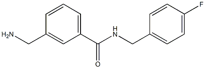 3-(aminomethyl)-N-[(4-fluorophenyl)methyl]benzamide Struktur