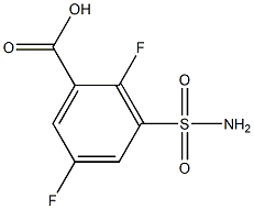 3-(aminosulfonyl)-2,5-difluorobenzoic acid Struktur