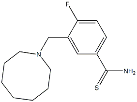 3-(azocan-1-ylmethyl)-4-fluorobenzene-1-carbothioamide Struktur