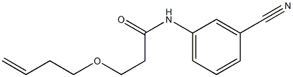 3-(but-3-en-1-yloxy)-N-(3-cyanophenyl)propanamide Struktur