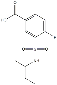 3-(butan-2-ylsulfamoyl)-4-fluorobenzoic acid Struktur