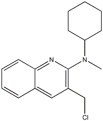 3-(chloromethyl)-N-cyclohexyl-N-methylquinolin-2-amine Struktur