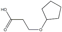 3-(cyclopentyloxy)propanoic acid Struktur