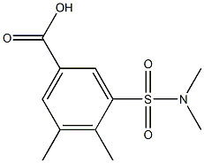 3-(dimethylsulfamoyl)-4,5-dimethylbenzoic acid Struktur