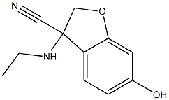 3-(ethylamino)-6-hydroxy-2,3-dihydro-1-benzofuran-3-carbonitrile Struktur