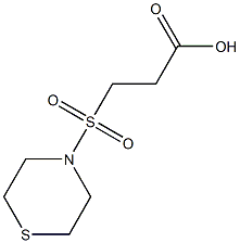 3-(thiomorpholine-4-sulfonyl)propanoic acid Struktur