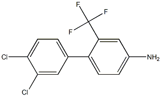 3',4'-dichloro-2-(trifluoromethyl)-1,1'-biphenyl-4-amine Struktur