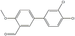 3',4'-dichloro-4-methoxy-1,1'-biphenyl-3-carbaldehyde Struktur