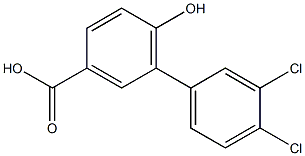 3',4'-dichloro-6-hydroxy-1,1'-biphenyl-3-carboxylic acid Struktur