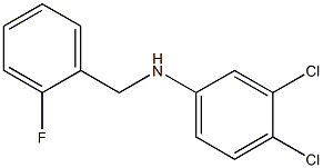 3,4-dichloro-N-[(2-fluorophenyl)methyl]aniline Struktur