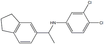 3,4-dichloro-N-[1-(2,3-dihydro-1H-inden-5-yl)ethyl]aniline Struktur