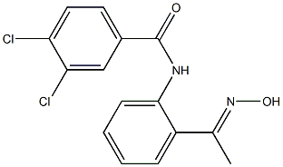 3,4-dichloro-N-{2-[1-(hydroxyimino)ethyl]phenyl}benzamide Struktur