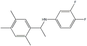 3,4-difluoro-N-[1-(2,4,5-trimethylphenyl)ethyl]aniline Struktur