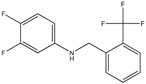 3,4-difluoro-N-{[2-(trifluoromethyl)phenyl]methyl}aniline Struktur