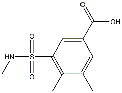 3,4-dimethyl-5-(methylsulfamoyl)benzoic acid Struktur