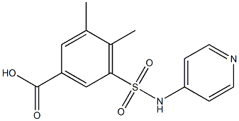 3,4-dimethyl-5-(pyridin-4-ylsulfamoyl)benzoic acid Struktur