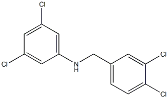 3,5-dichloro-N-[(3,4-dichlorophenyl)methyl]aniline Struktur