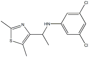 3,5-dichloro-N-[1-(2,5-dimethyl-1,3-thiazol-4-yl)ethyl]aniline Struktur