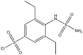 3,5-diethyl-4-(sulfamoylamino)benzene-1-sulfonyl chloride Struktur