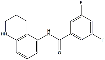 3,5-difluoro-N-(1,2,3,4-tetrahydroquinolin-5-yl)benzamide Struktur