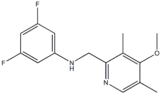 3,5-difluoro-N-[(4-methoxy-3,5-dimethylpyridin-2-yl)methyl]aniline Struktur