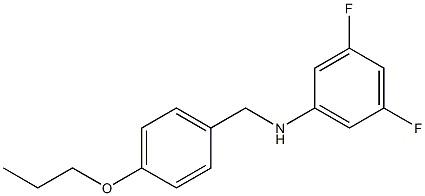 3,5-difluoro-N-[(4-propoxyphenyl)methyl]aniline Struktur