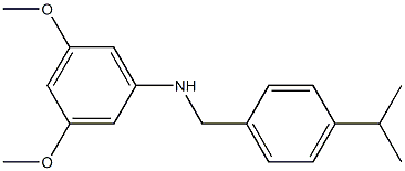 3,5-dimethoxy-N-{[4-(propan-2-yl)phenyl]methyl}aniline Struktur