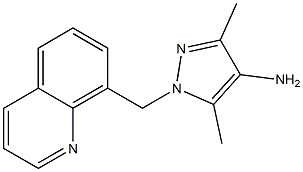 3,5-dimethyl-1-(quinolin-8-ylmethyl)-1H-pyrazol-4-amine Struktur