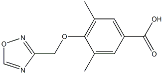 3,5-dimethyl-4-(1,2,4-oxadiazol-3-ylmethoxy)benzoic acid Struktur