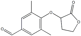 3,5-dimethyl-4-[(2-oxooxolan-3-yl)oxy]benzaldehyde Struktur