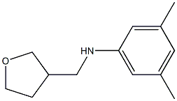 3,5-dimethyl-N-(oxolan-3-ylmethyl)aniline Struktur