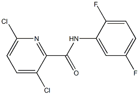 3,6-dichloro-N-(2,5-difluorophenyl)pyridine-2-carboxamide Struktur