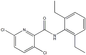 3,6-dichloro-N-(2,6-diethylphenyl)pyridine-2-carboxamide Struktur