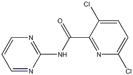 3,6-dichloro-N-(pyrimidin-2-yl)pyridine-2-carboxamide Struktur