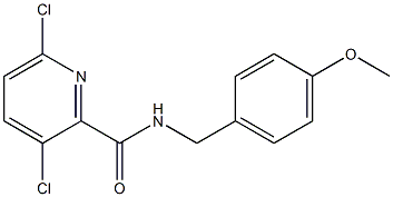 3,6-dichloro-N-[(4-methoxyphenyl)methyl]pyridine-2-carboxamide Struktur