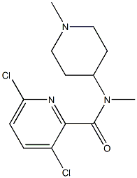 3,6-dichloro-N-methyl-N-(1-methylpiperidin-4-yl)pyridine-2-carboxamide Struktur