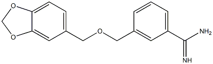 3-[(1,3-benzodioxol-5-ylmethoxy)methyl]benzenecarboximidamide Struktur