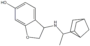 3-[(1-{bicyclo[2.2.1]heptan-2-yl}ethyl)amino]-2,3-dihydro-1-benzofuran-6-ol Struktur